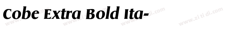 Cobe Extra Bold Ita字体转换